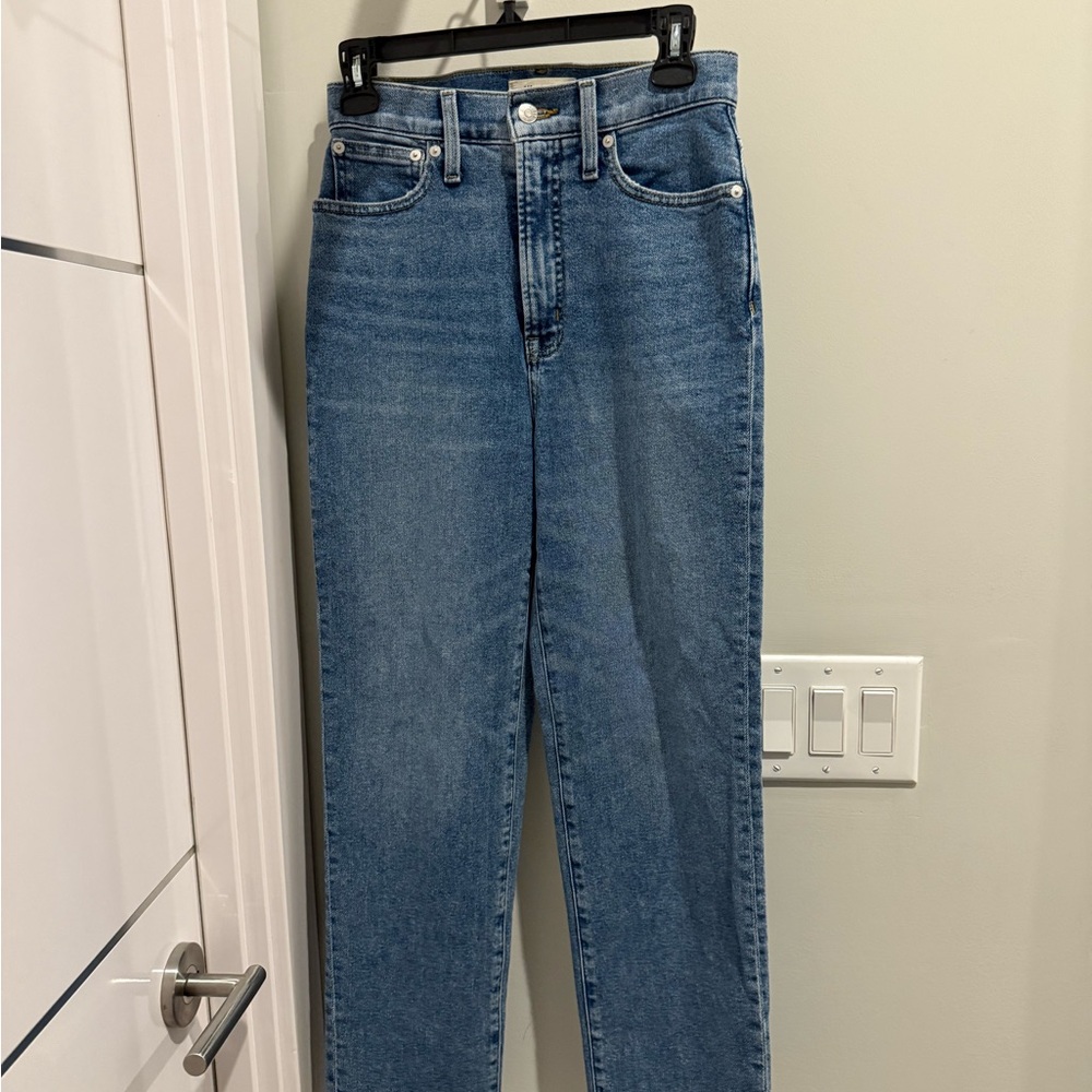 Madewell Blue Perfect Vinrage Straight Leg Crop Jeans